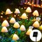 Solar Mushroom Garden Lights for Outside, 20 LED 32.8FT Solar Pathway Lights Outdoor Waterproof for Fence with 8 Lighting Modes for Patio Yard Decorative